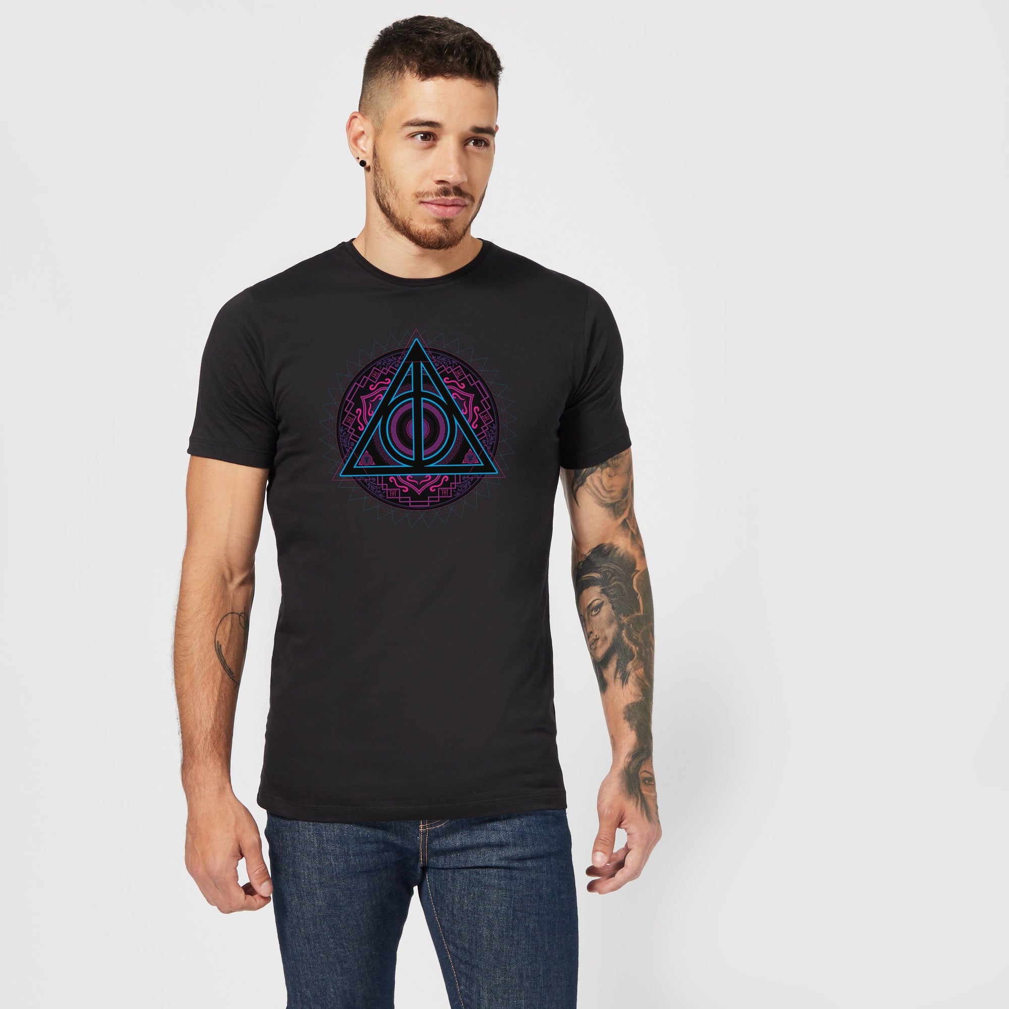 Official Harry Potter Deathly Hallows Neon Unisex T-Shirt