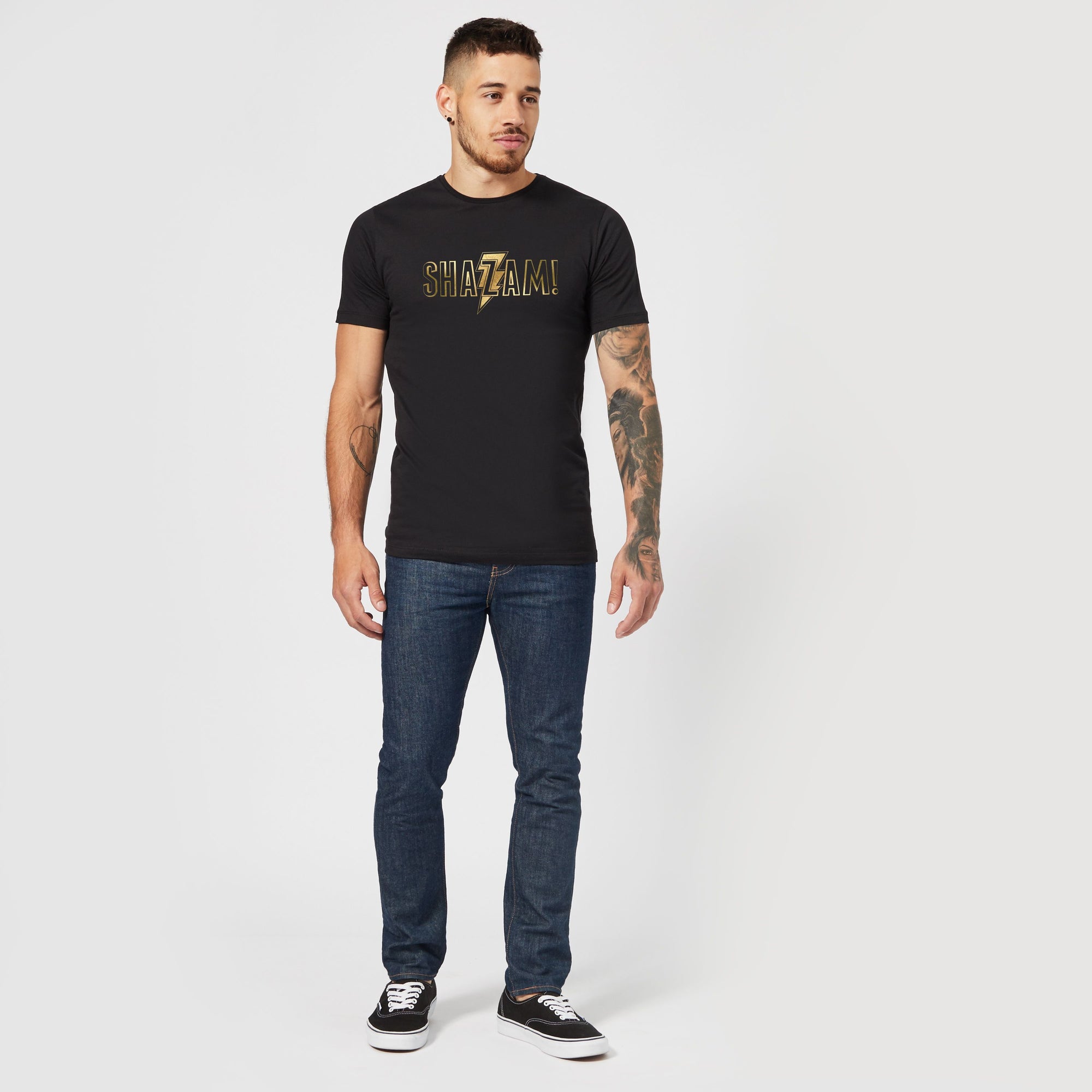 Official DC Comics Shazam! Gold Logo Unisex T-Shirt