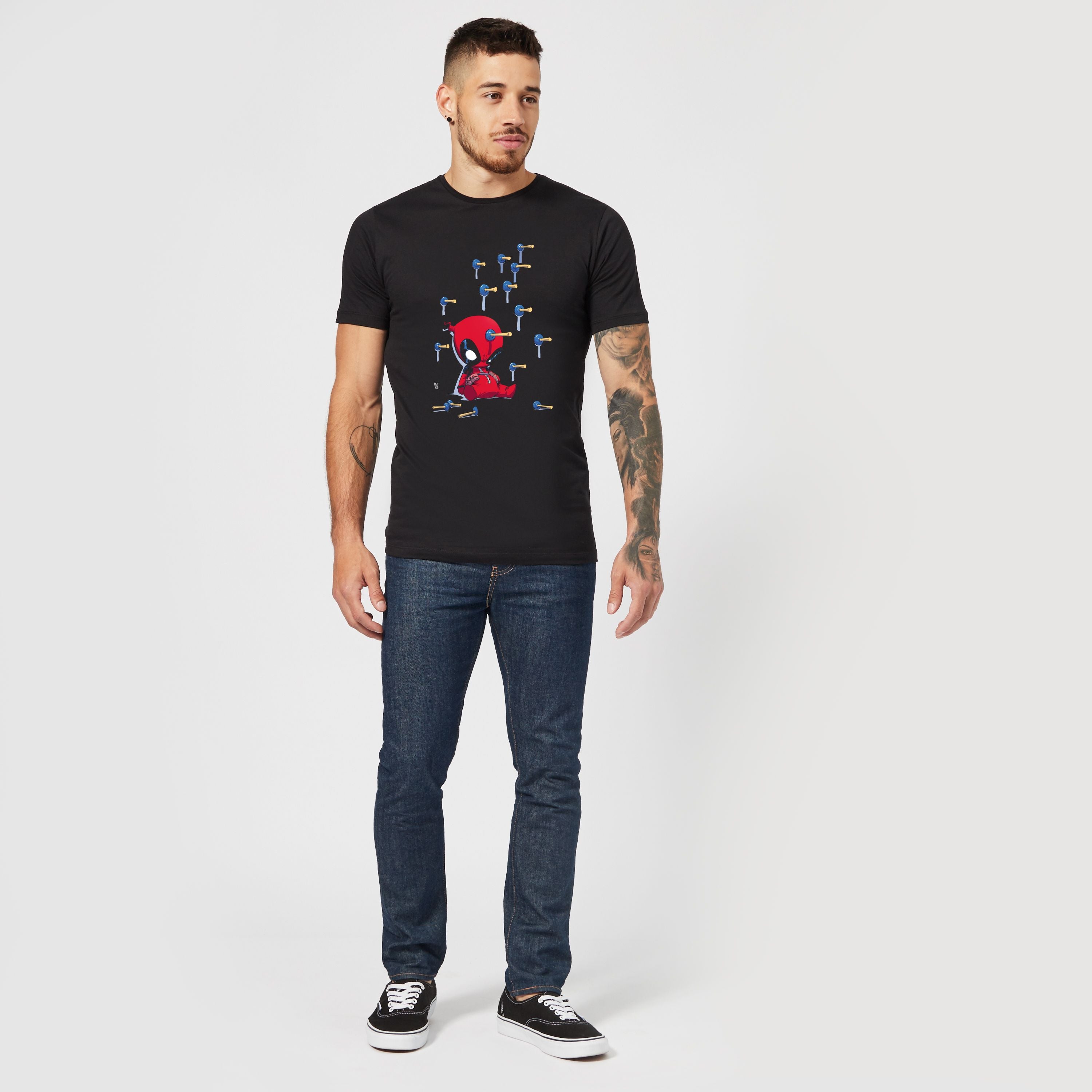 Official Marvel Deadpool Cartoon Knockout T-Shirt