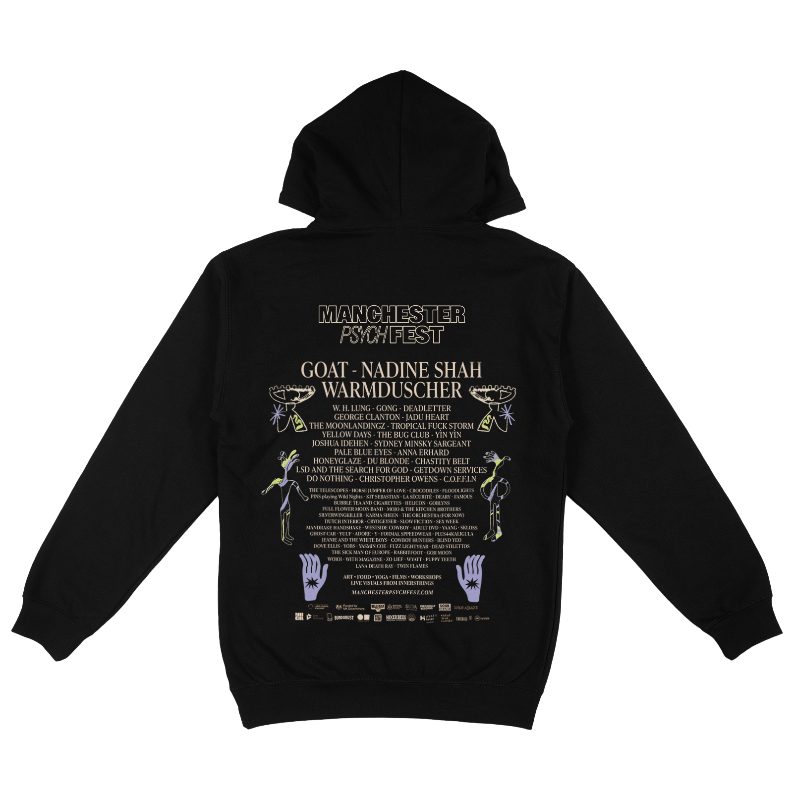 Manchester Psych Fest 2025 Festival Hoodie - Black