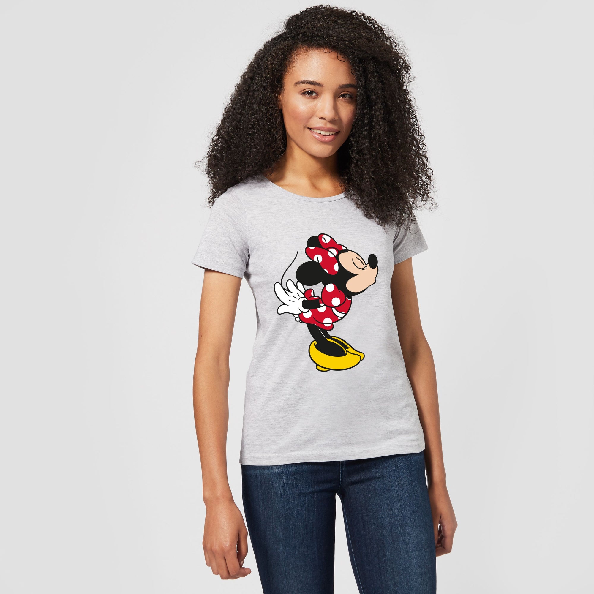 Official Disney Mickey Mouse Minnie Split Kiss Women's T-Shirt