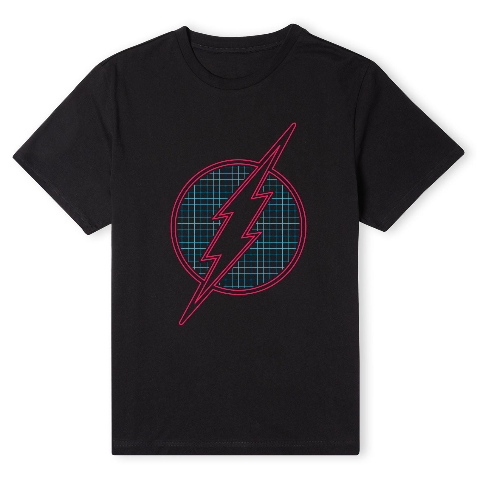 Official DC Comics Justice League Flash Retro Grid Logo Unisex T-Shirt