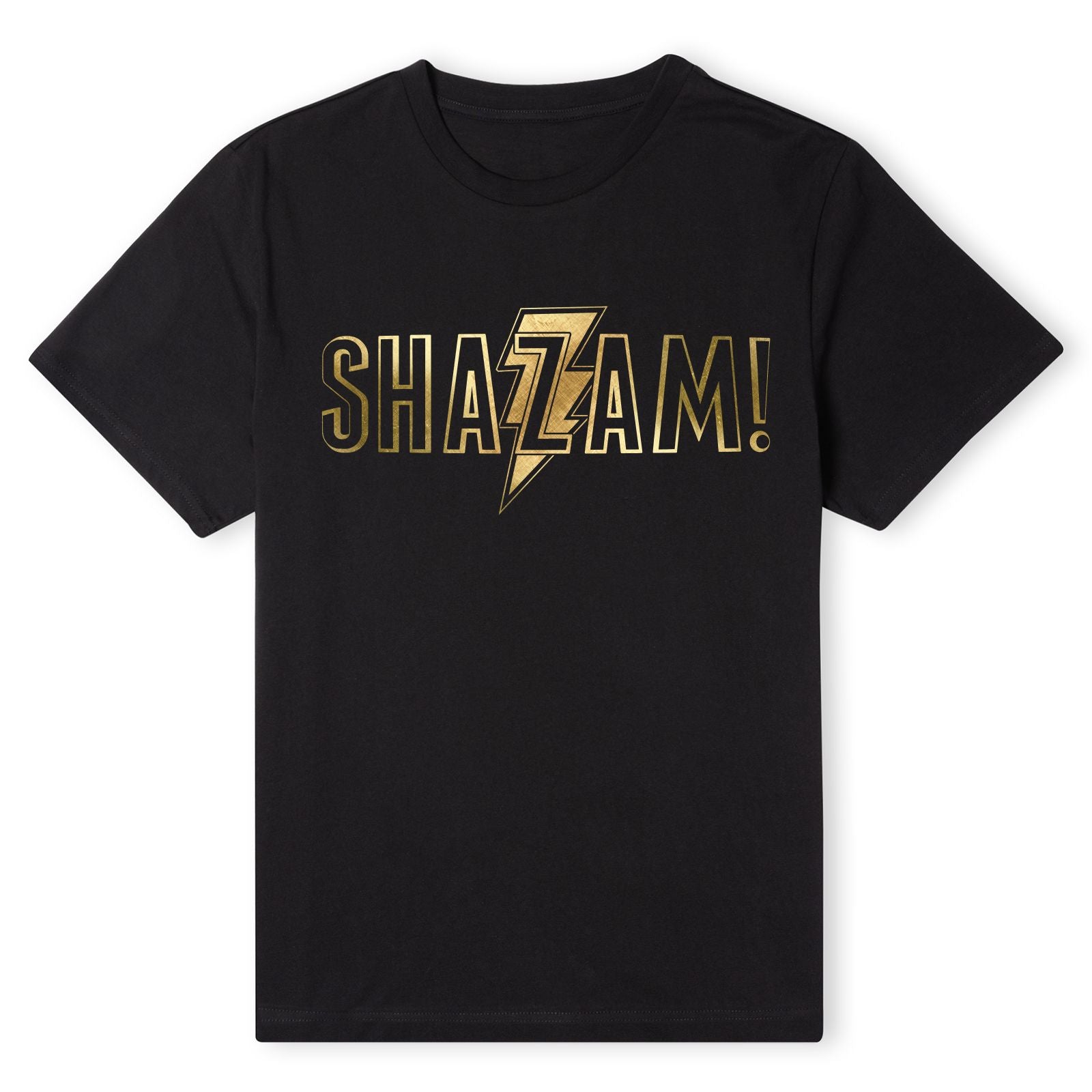 Official DC Comics Shazam! Gold Logo Unisex T-Shirt