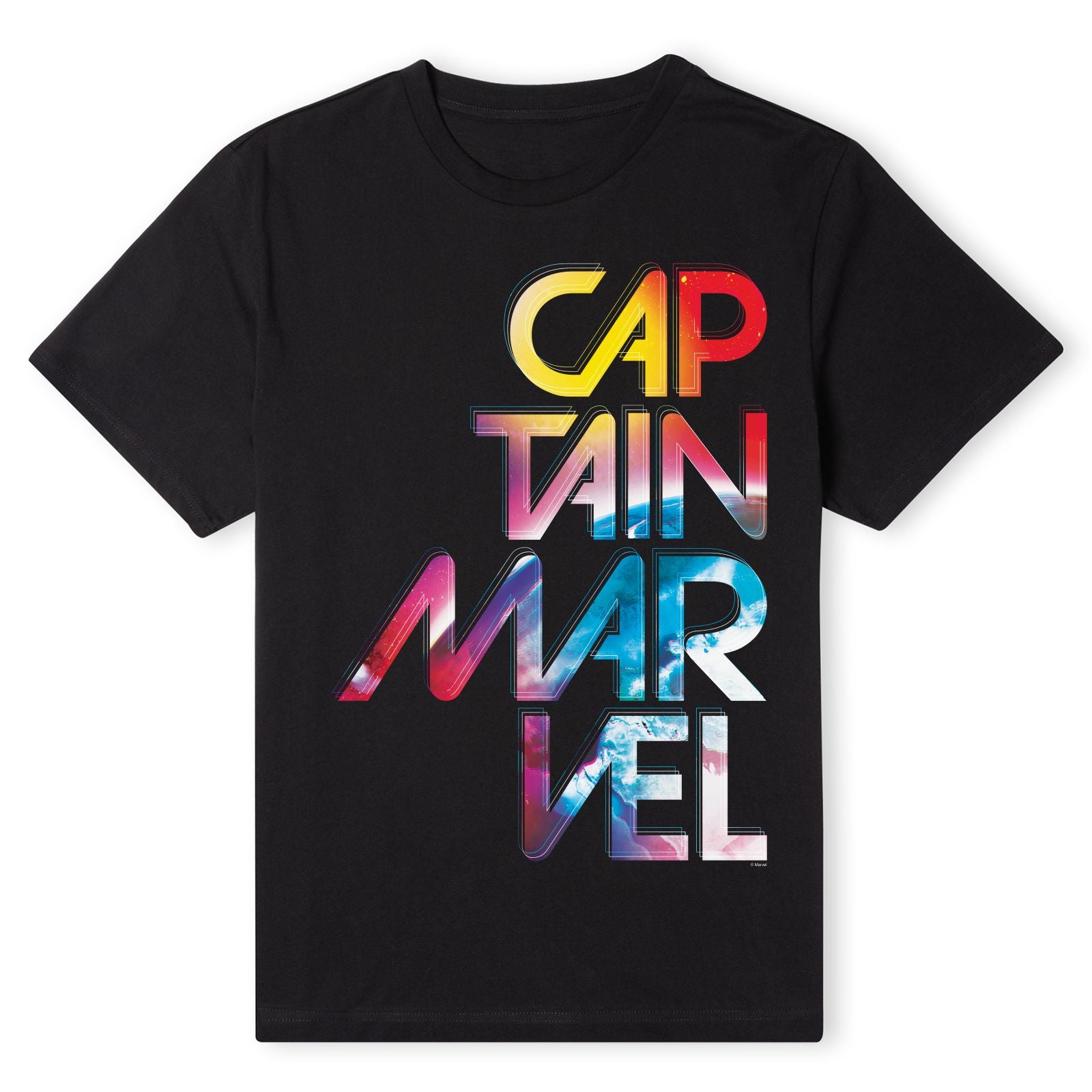 Official Marvel Captain Marvel Galactic Text Unisex T-Shirt