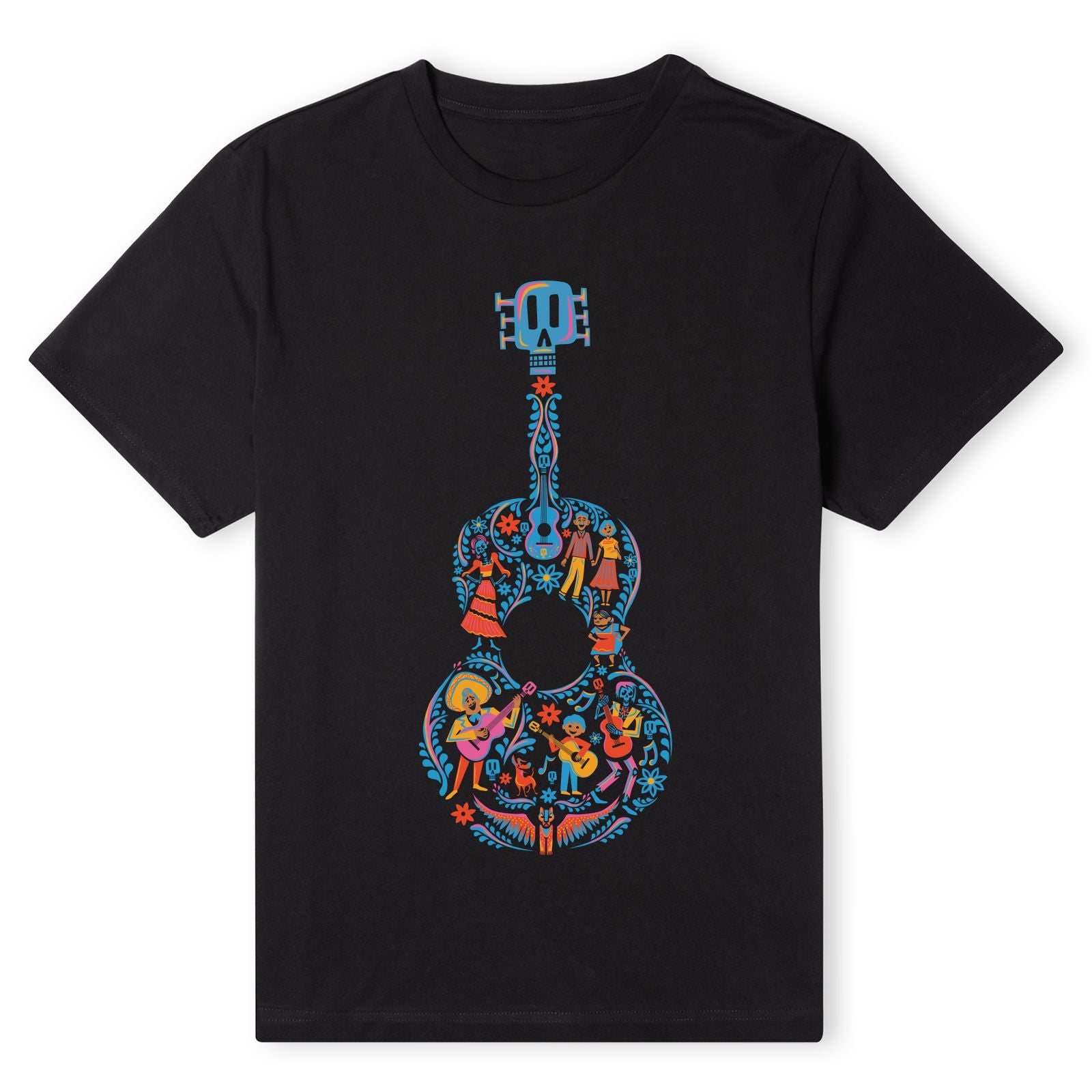 Official Disney Coco Guitar Pattern Unisex T-Shirt