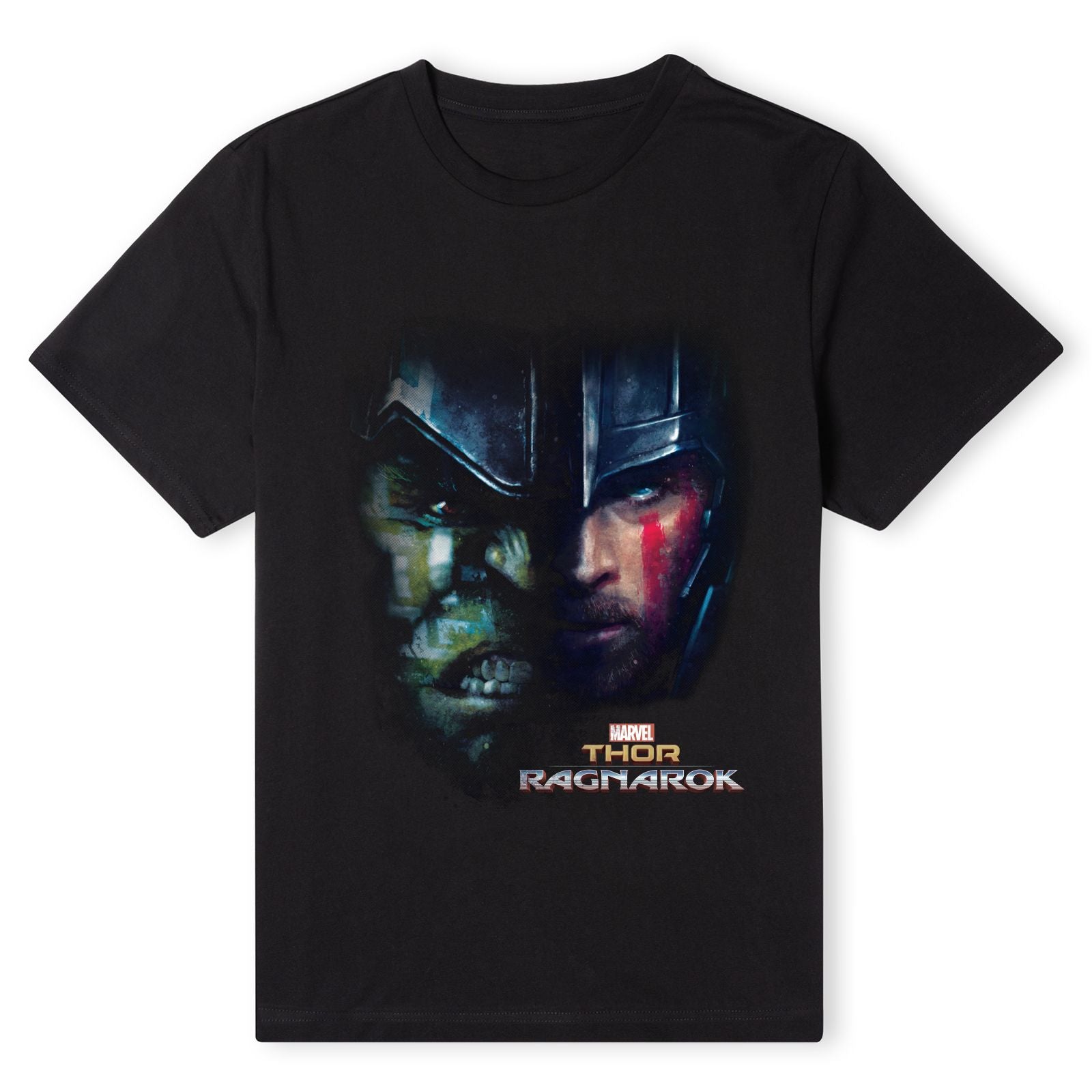 Official Marvel Thor Ragnarok Hulk Split Face Unisex T-Shirt