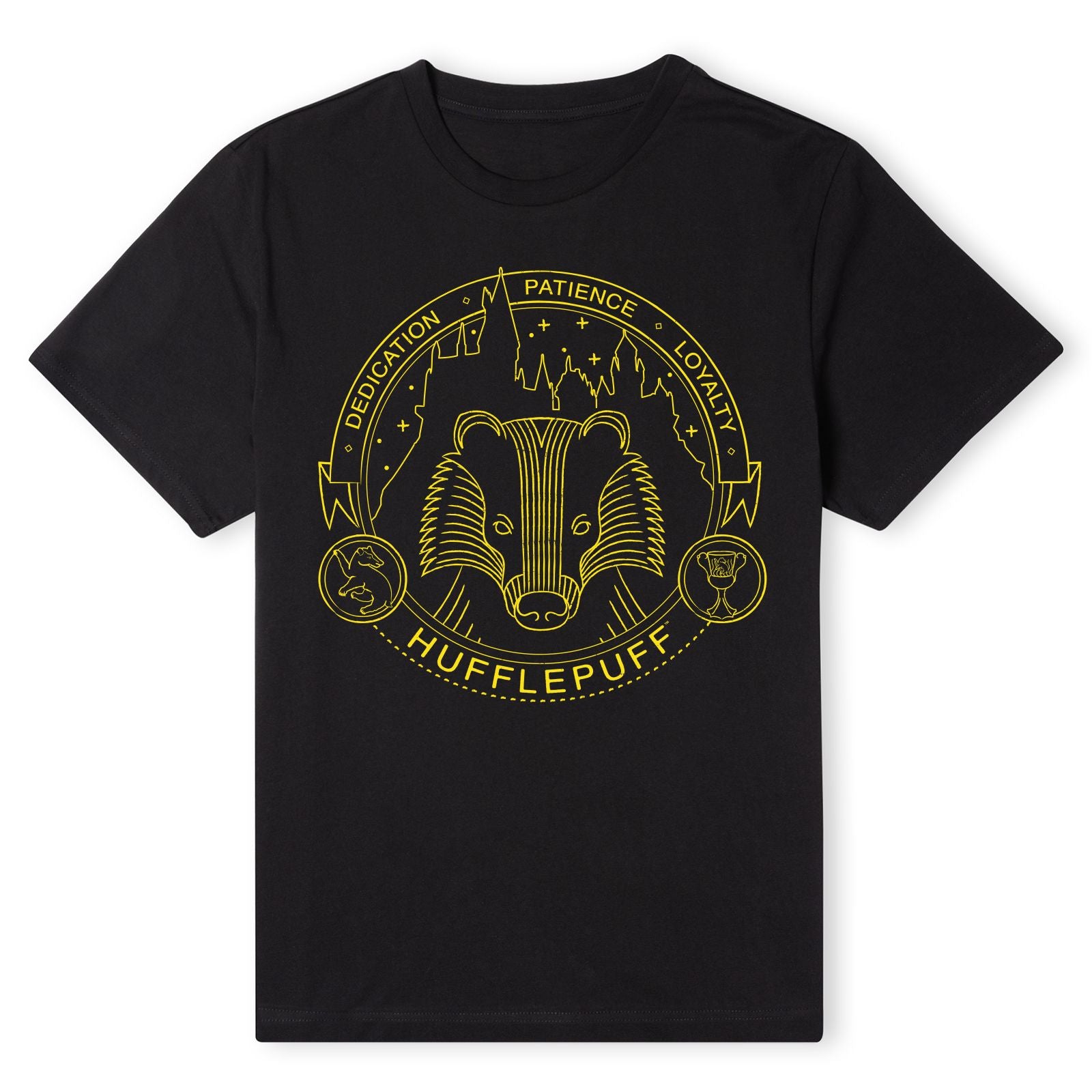 Official Harry Potter Hufflepuff Badger Badge Unisex T-Shirt