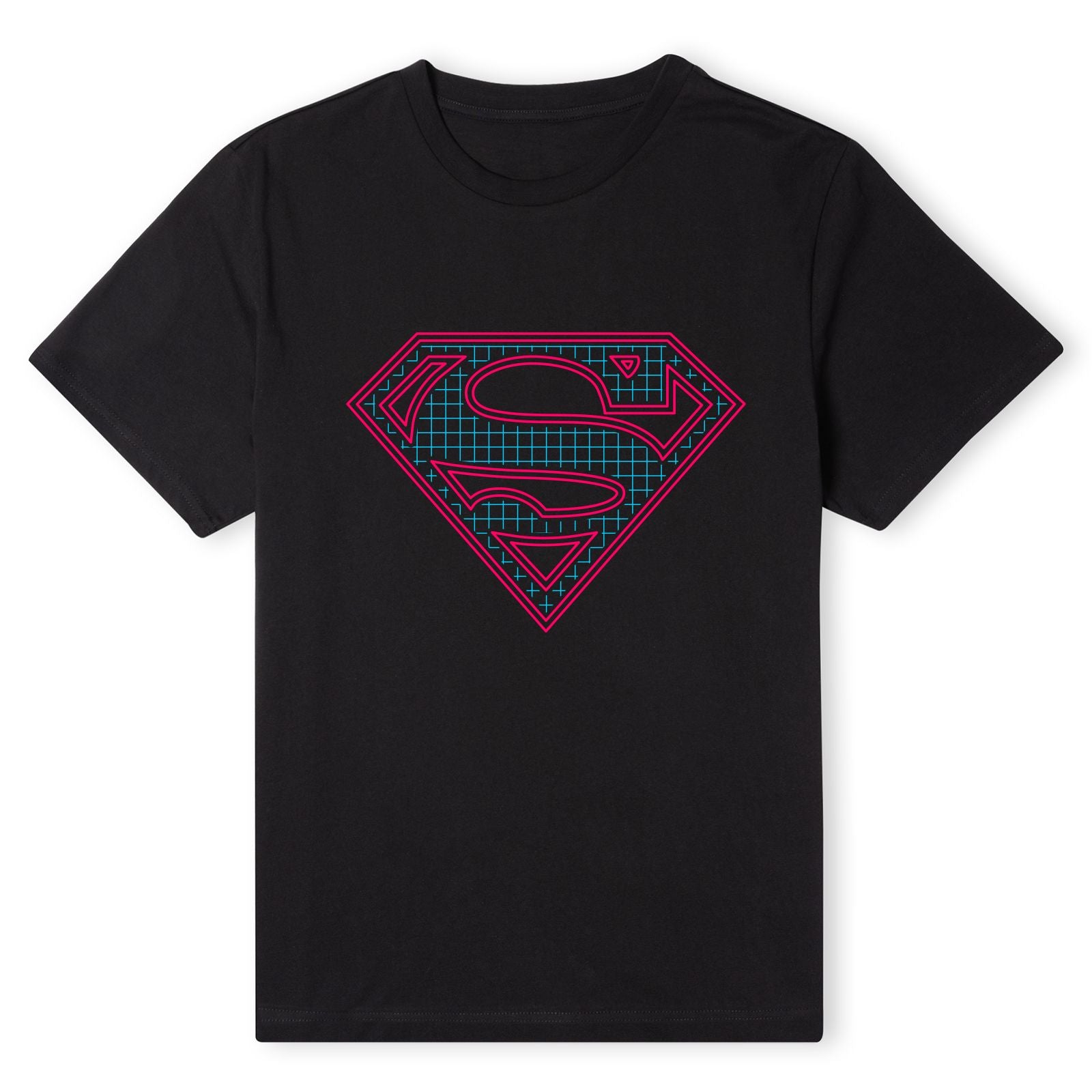 Official DC Comics Justice League Superman Retro Grid Logo Unisex T-Shirt