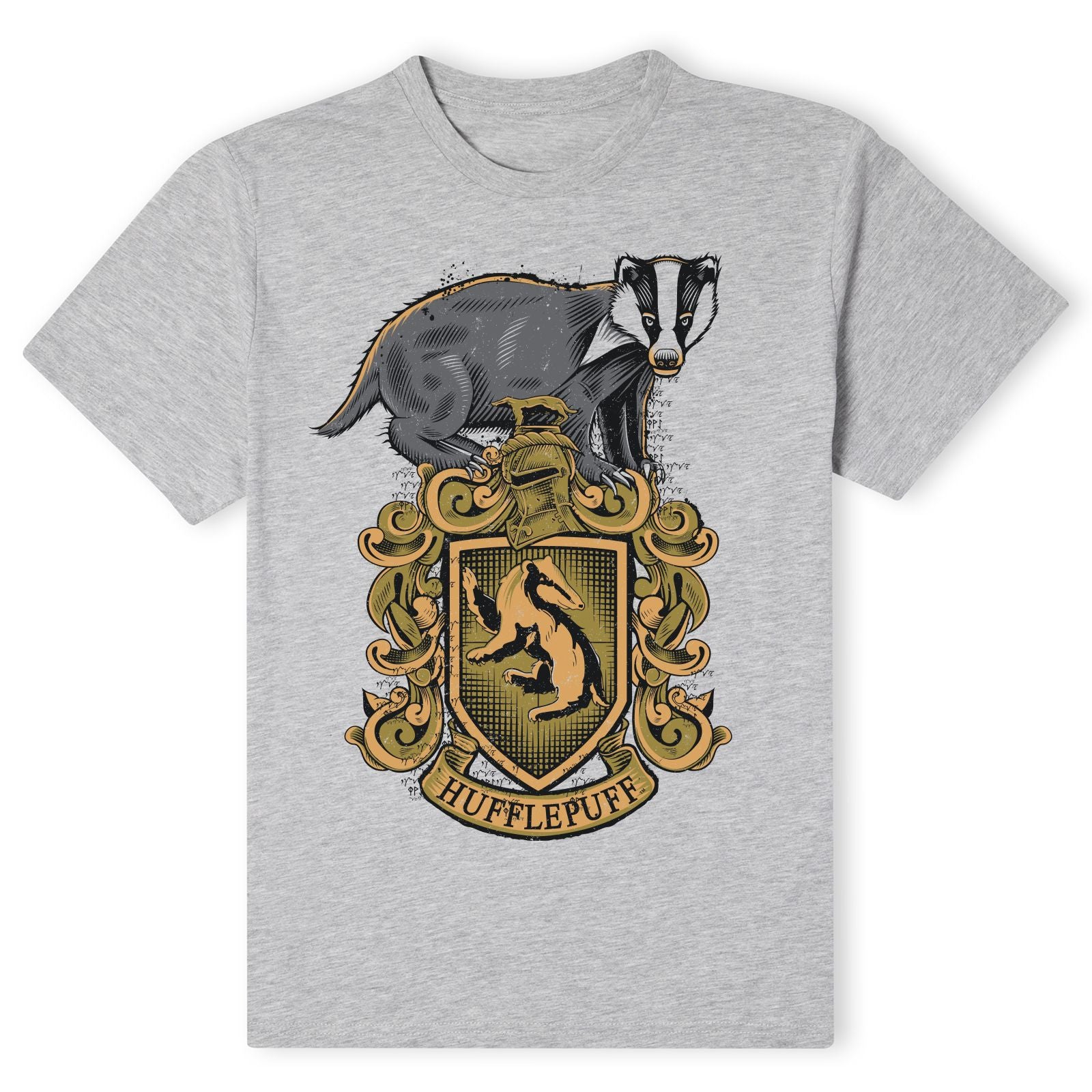 Official Harry Potter Hufflepuff Drawn Crest Unisex T-Shirt