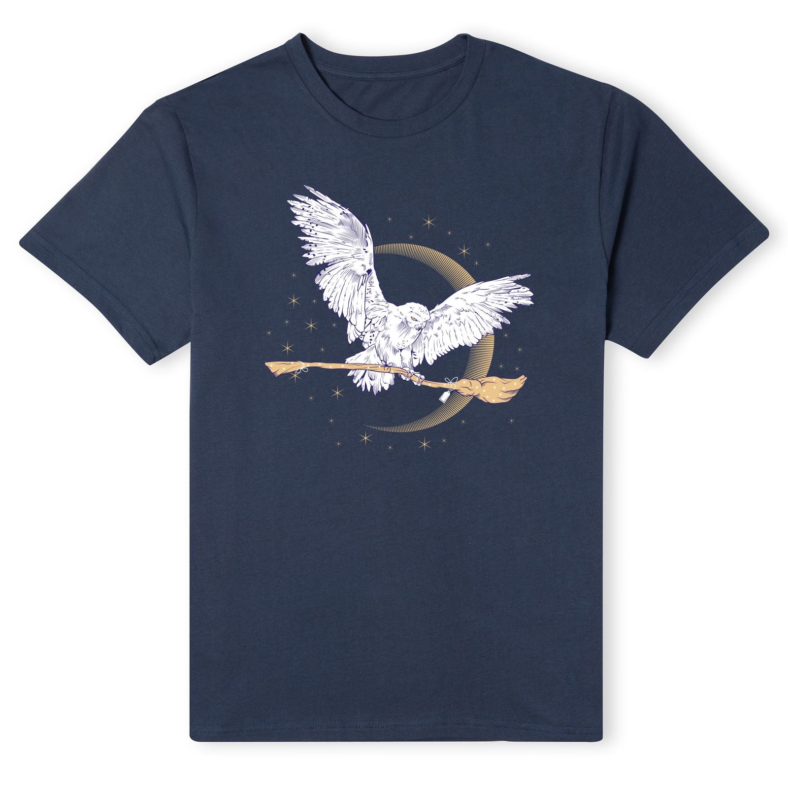 Official Harry Potter Hedwig Broom Unisex T-Shirt