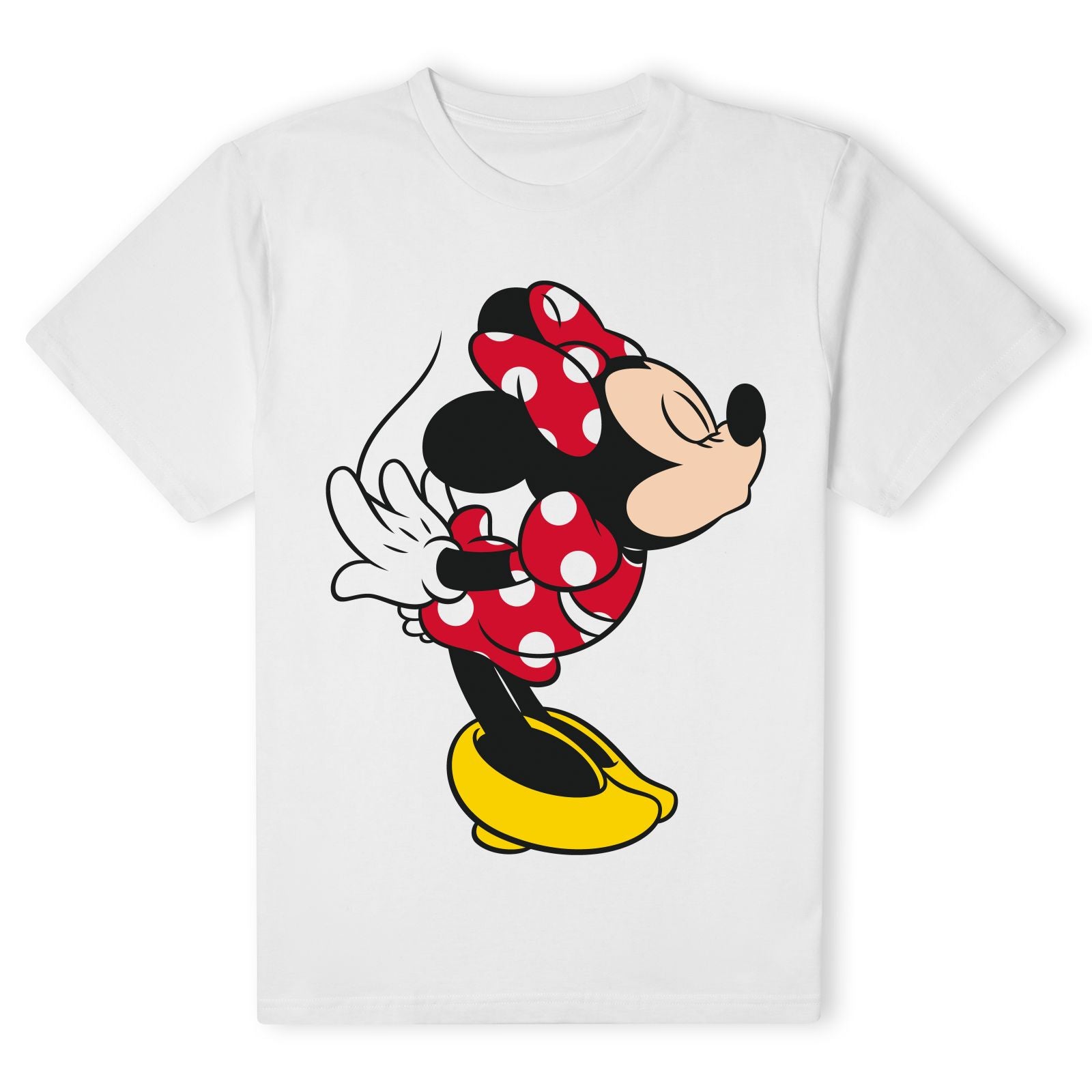 Official Disney Mickey Mouse Minnie Split Kiss T-Shirt