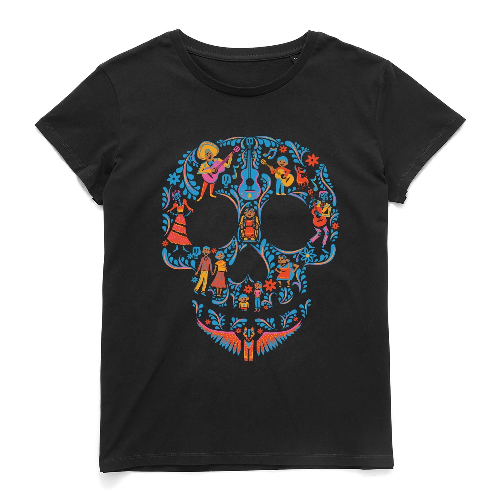 Official Disney Coco Skull Pattern Women's T-Shirt