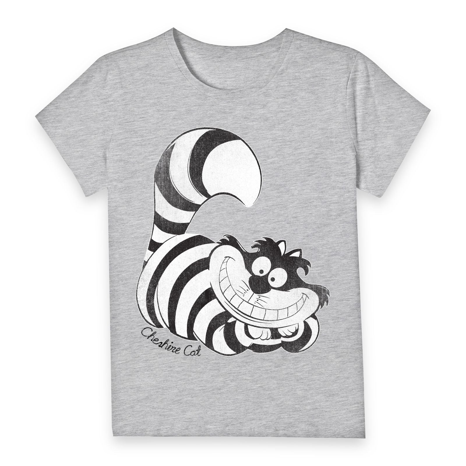 Official Disney Alice In Wonderland Cheshire Cat Mono Women's T-Shirt