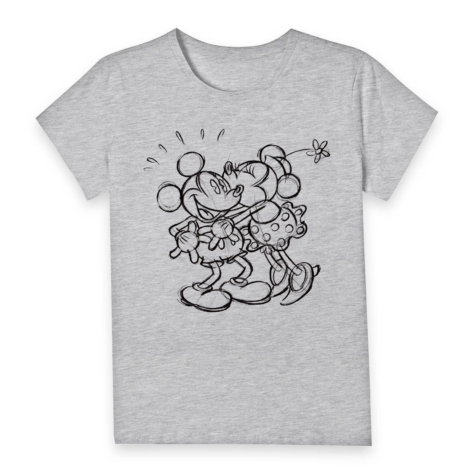 Official Disney Mickey Mouse Kissing Sketch Women's T-Shirt