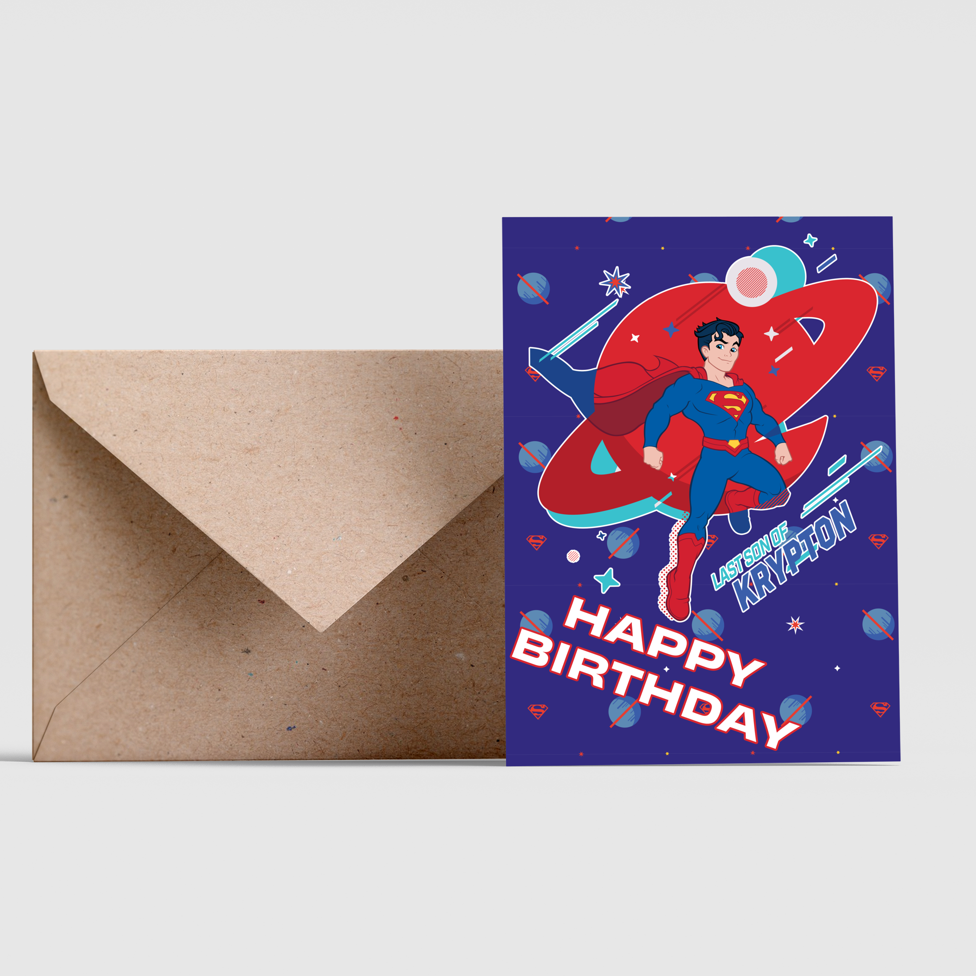 Official Superman Krypton Happy Birthday Greetings Card