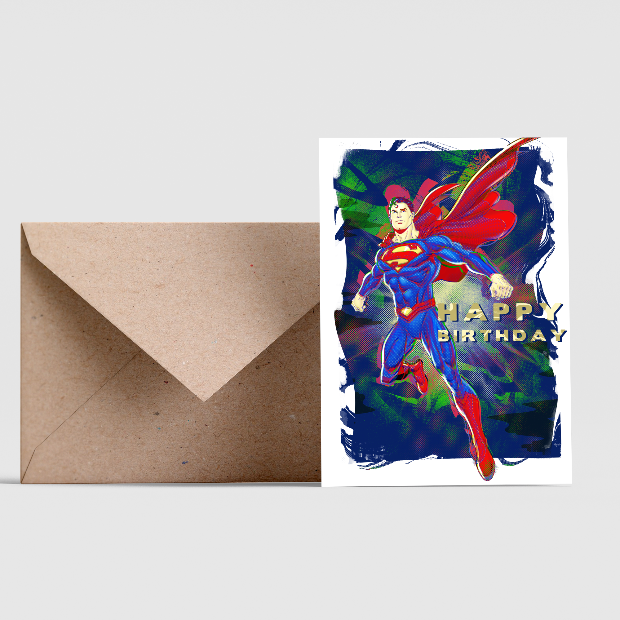 Official Superman Happy Birthday Greetings Card