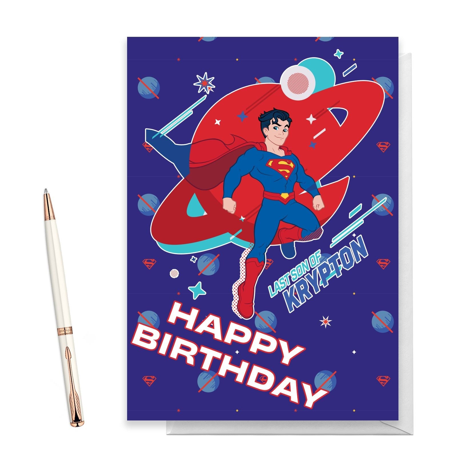 Official Superman Krypton Happy Birthday Greetings Card