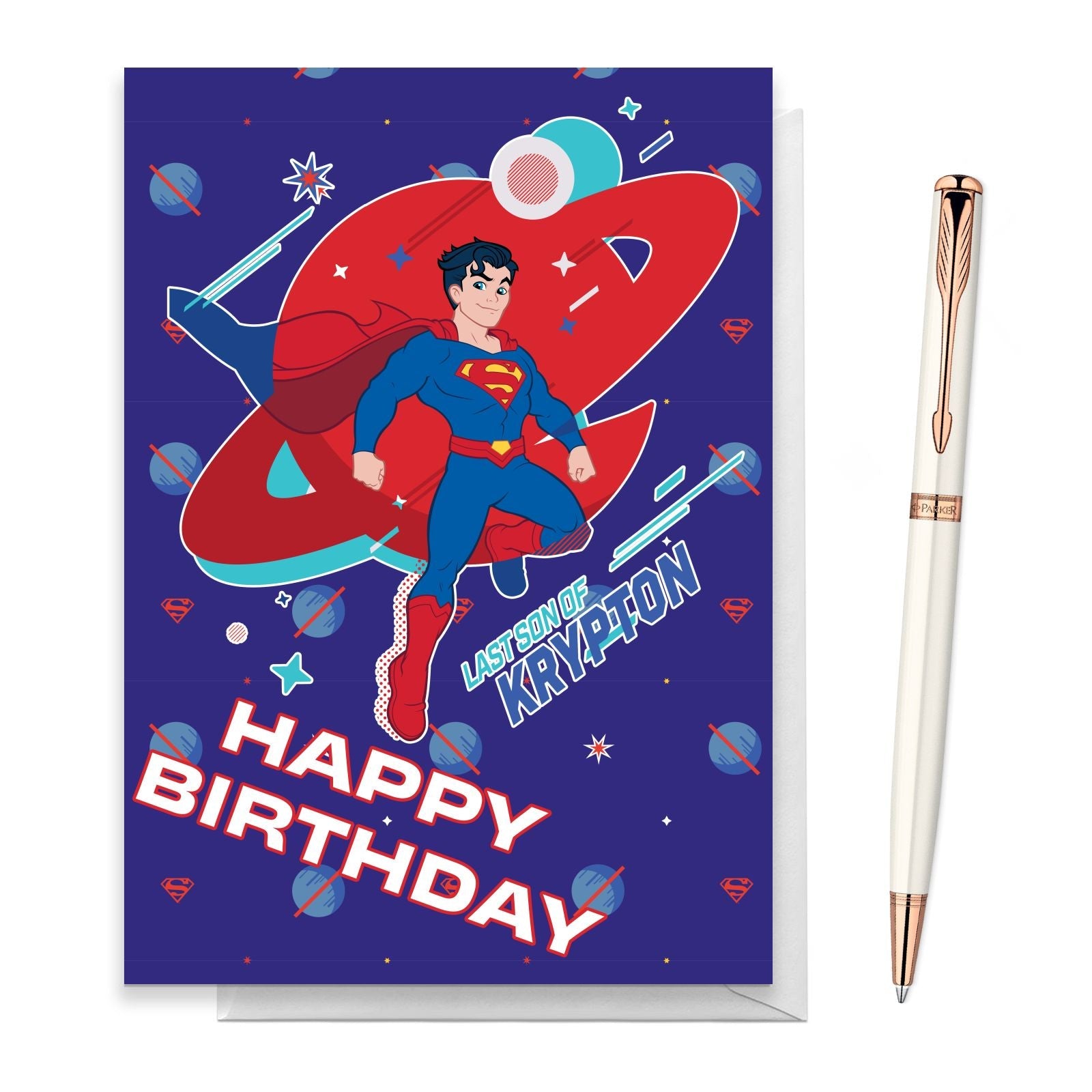 Official Superman Krypton Happy Birthday Greetings Card